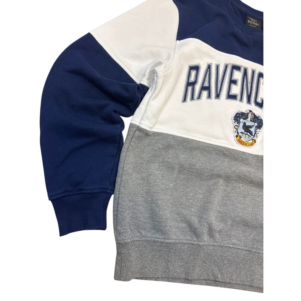 Ravenclaw Wizard world Harry Potter crewneck patchwork sweatshirt S colorblock - Picture 5 of 7